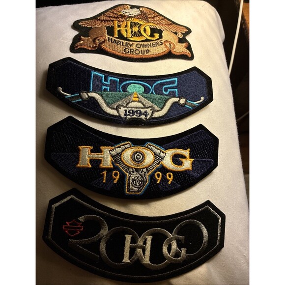 Harley-Davidson Other - Harley Davidson Owners Group HOG Patch Lot Of 4 Vintage 1990's 2000